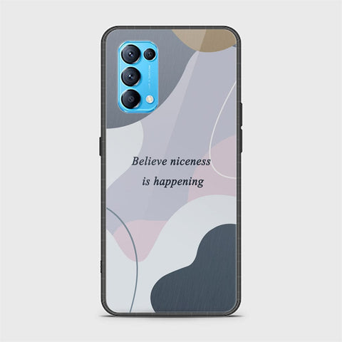 Oppo Find X3 Lite Cover - Happy Series - HQ Ultra Shine Premium Infinity Glass Soft Silicon Borders Case