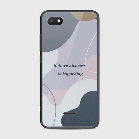 Xiaomi Redmi 6A Cover - Happy Series - HQ Ultra Shine Premium Infinity Glass Soft Silicon Borders Case