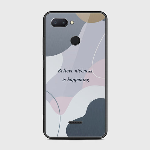 Xiaomi Redmi 6 Cover - Happy Series - HQ Ultra Shine Premium Infinity Glass Soft Silicon Borders Case