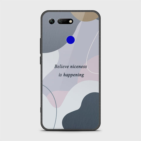 Huawei Honor View 20 Cover - Happy Series - HQ Ultra Shine Premium Infinity Glass Soft Silicon Borders Case