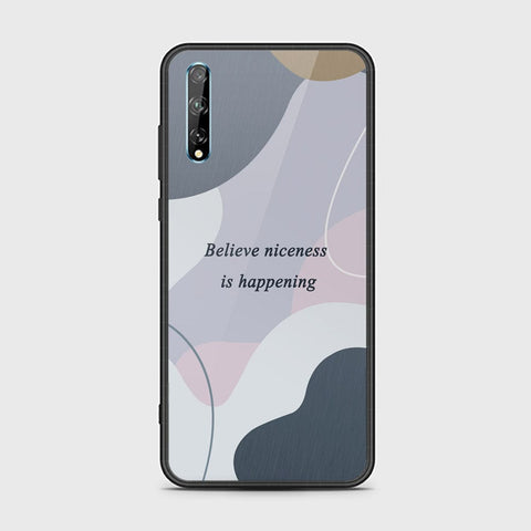 Huawei Y8p Cover - Happy Series - HQ Ultra Shine Premium Infinity Glass Soft Silicon Borders Case