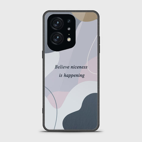 Oppo Find X5 Pro Cover - Happy Series - HQ Ultra Shine Premium Infinity Glass Soft Silicon Borders Case