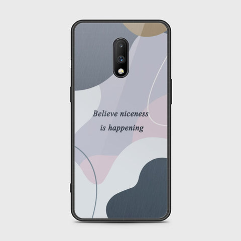 OnePlus 6T Cover - Happy Series - HQ Ultra Shine Premium Infinity Glass Soft Silicon Borders Case