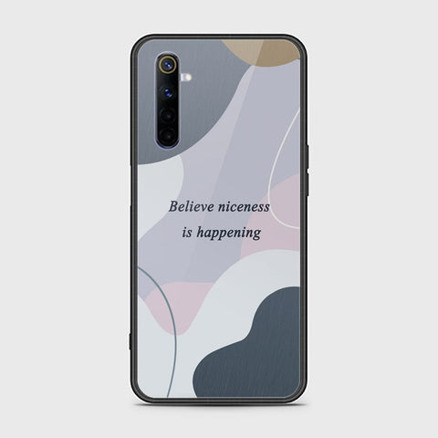 Realme 6 Cover - Happy Series - HQ Ultra Shine Premium Infinity Glass Soft Silicon Borders Case