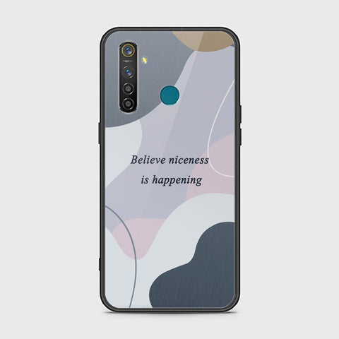 Realme 5 Pro Cover - Happy Series - HQ Ultra Shine Premium Infinity Glass Soft Silicon Borders Case