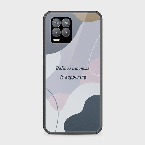 Realme 8 Cover - Happy Series - HQ Ultra Shine Premium Infinity Glass Soft Silicon Borders Case