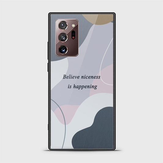 Samsung Galaxy Note 20 Ultra Cover - Happy Series - HQ Ultra Shine Premium Infinity Glass Soft Silicon Borders Case (Fast Delivery)