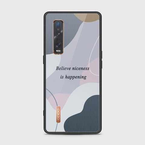 Oppo Find X2 Pro Cover - Happy Series - HQ Ultra Shine Premium Infinity Glass Soft Silicon Borders Case