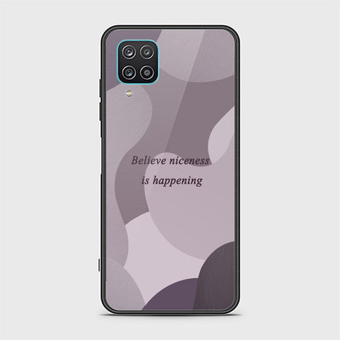 Samsung Galaxy A12 Cover - Happy Series - HQ Ultra Shine Premium Infinity Glass Soft Silicon Borders Case