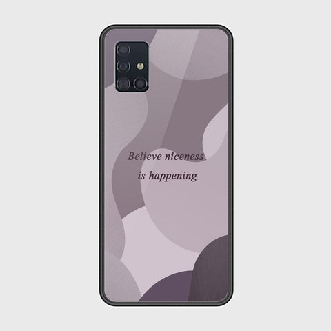Samsung Galaxy A51 Cover - Happy Series - HQ Ultra Shine Premium Infinity Glass Soft Silicon Borders Case