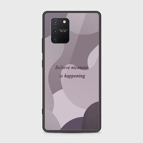 Samsung Galaxy A91 Cover - Happy Series - HQ Ultra Shine Premium Infinity Glass Soft Silicon Borders Case