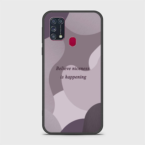 Samsung Galaxy M31 Cover - Happy Series - HQ Ultra Shine Premium Infinity Glass Soft Silicon Borders Case