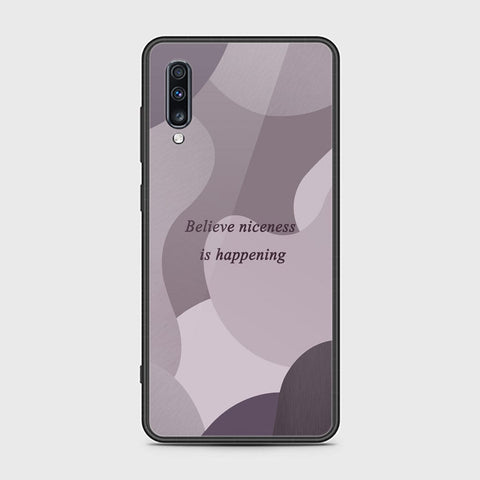 Samsung Galaxy A70s Cover - Happy Series - HQ Ultra Shine Premium Infinity Glass Soft Silicon Borders Case