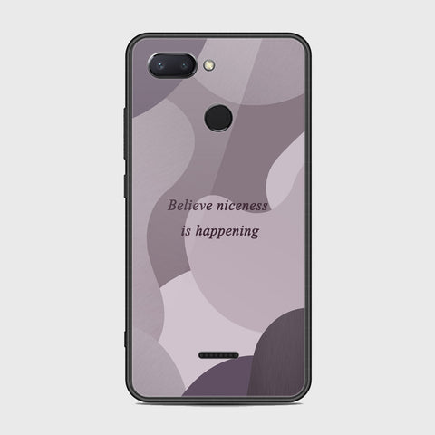 Xiaomi Redmi 6 Cover - Happy Series - HQ Ultra Shine Premium Infinity Glass Soft Silicon Borders Case