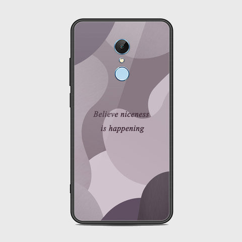 Xiaomi Redmi 5 Cover - Happy Series - HQ Ultra Shine Premium Infinity Glass Soft Silicon Borders Case