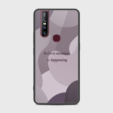 Vivo V15 Cover - Happy Series - HQ Ultra Shine Premium Infinity Glass Soft Silicon Borders Case