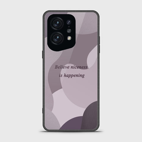 Oppo Find X5 Cover - Happy Series - HQ Ultra Shine Premium Infinity Glass Soft Silicon Borders Case