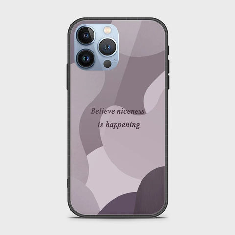 iPhone 14 Pro Max Cover - Happy Series - HQ Ultra Shine Premium Infinity Glass Soft Silicon Borders Case