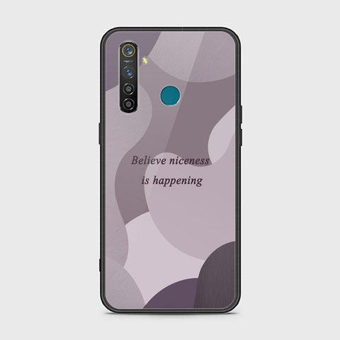 Realme 5 Pro Cover - Happy Series - HQ Ultra Shine Premium Infinity Glass Soft Silicon Borders Case