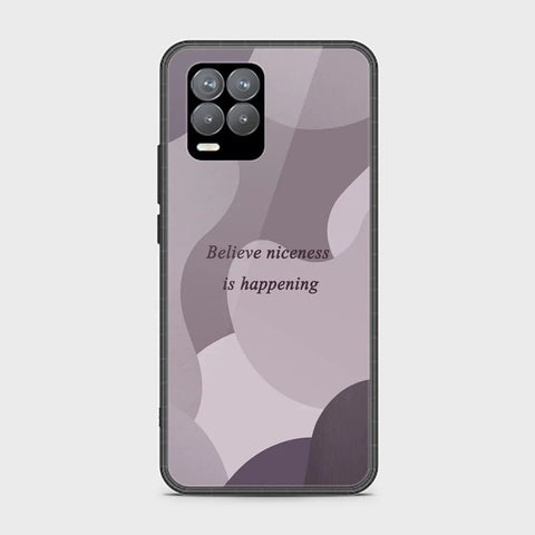 Realme 8 Cover - Happy Series - HQ Ultra Shine Premium Infinity Glass Soft Silicon Borders Case