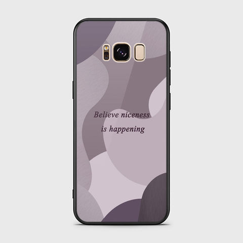 Samsung Galaxy S8 Cover - Happy Series - HQ Ultra Shine Premium Infinity Glass Soft Silicon Borders Case