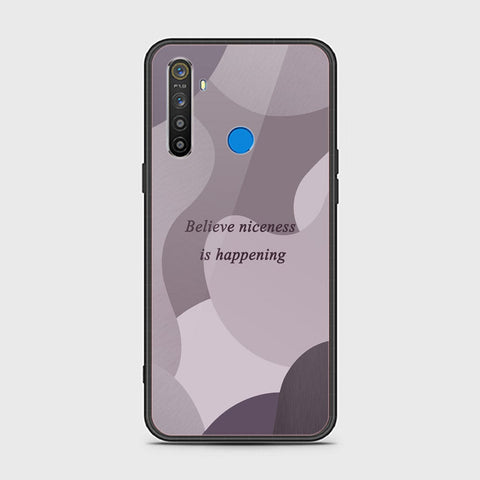 Realme 5 Cover - Happy Series - HQ Ultra Shine Premium Infinity Glass Soft Silicon Borders Case