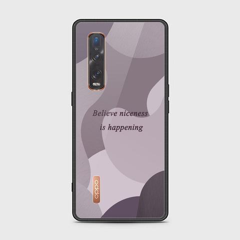 Oppo Find X2 Pro Cover - Happy Series - HQ Ultra Shine Premium Infinity Glass Soft Silicon Borders Case