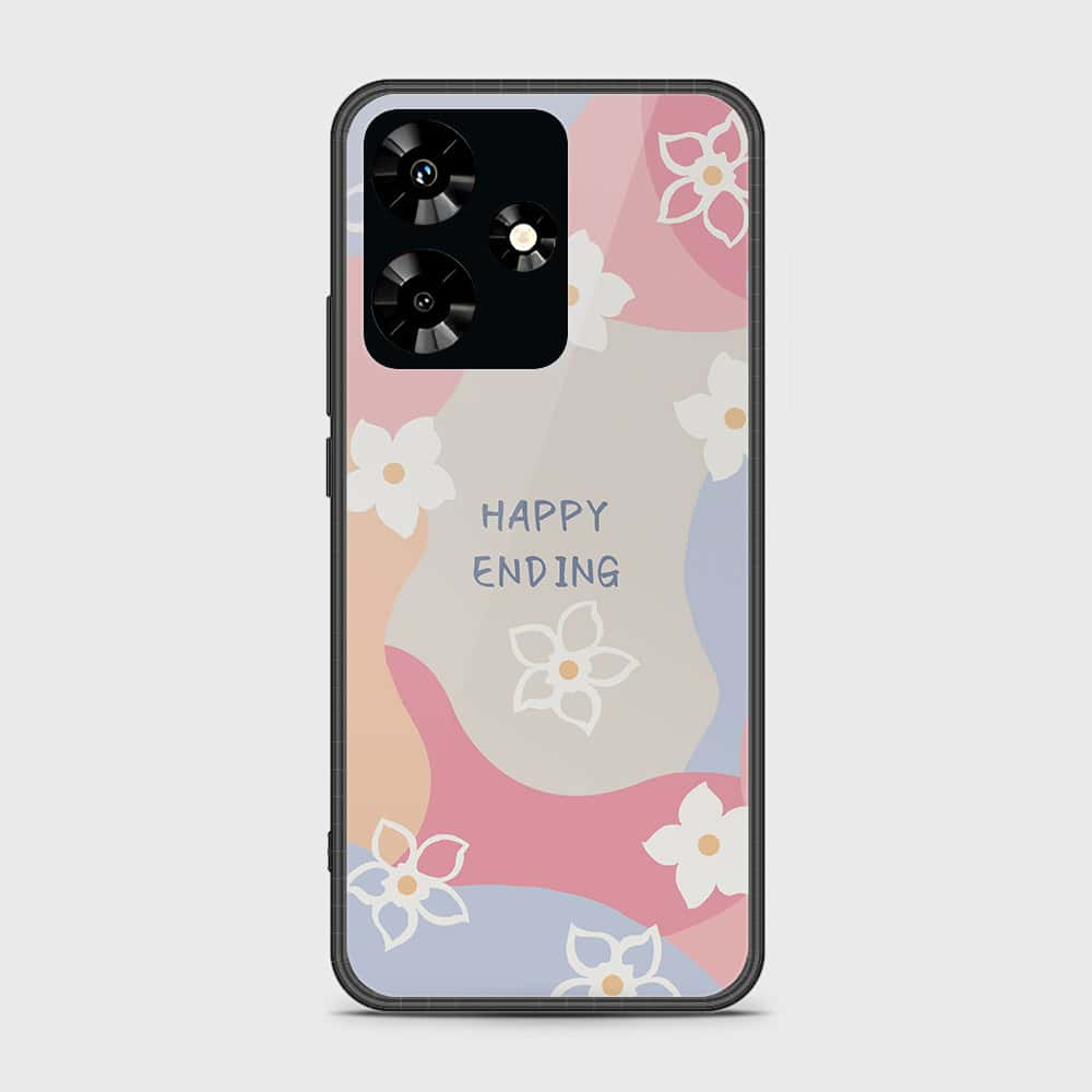 Infinix Hot 30 Cover- Happy Series - HQ Ultra Shine Premium Infinity Glass Soft Silicon Borders Case