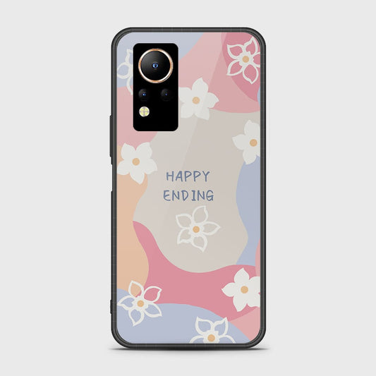 Infinix Note 12 Cover- Happy Series - HQ Ultra Shine Premium Infinity Glass Soft Silicon Borders Case