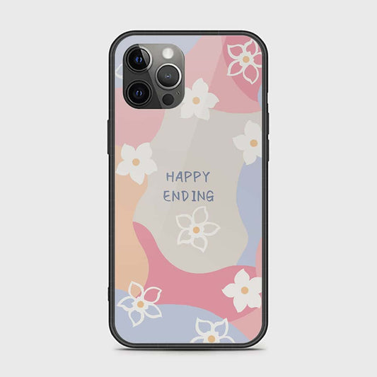 iPhone 12 Pro Max Cover - Happy Series - HQ Ultra Shine Premium Infinity Glass Soft Silicon Borders Case