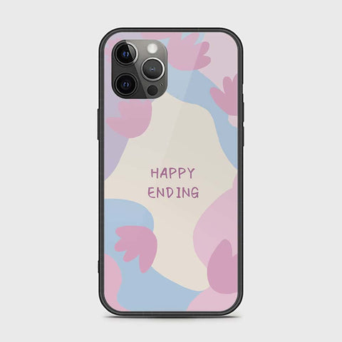 iPhone 12 Pro Max Cover - Happy Series - HQ Ultra Shine Premium Infinity Glass Soft Silicon Borders Case