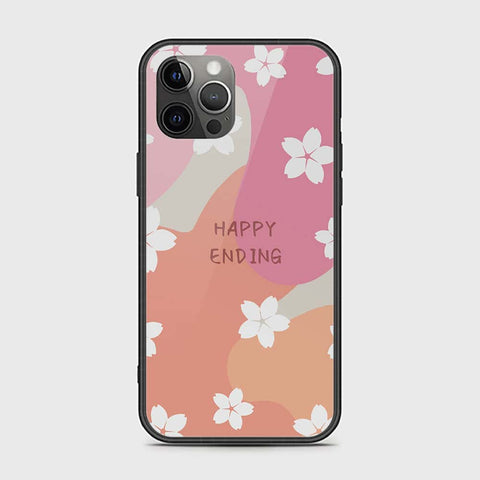 iPhone 12 Pro Max Cover - Happy Series - HQ Ultra Shine Premium Infinity Glass Soft Silicon Borders Case