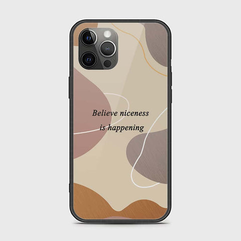 iPhone 12 Pro Max Cover - Happy Series - HQ Ultra Shine Premium Infinity Glass Soft Silicon Borders Case