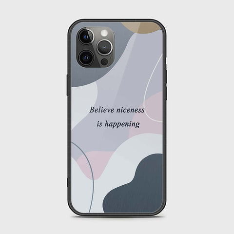 iPhone 12 Pro Max Cover - Happy Series - HQ Ultra Shine Premium Infinity Glass Soft Silicon Borders Case