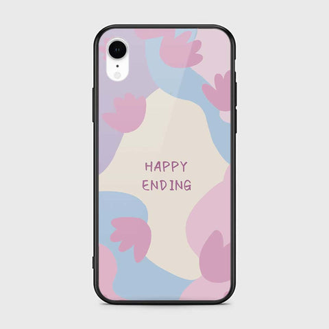 iPhone XR Cover - Happy Series - HQ Ultra Shine Premium Infinity Glass Soft Silicon Borders Case