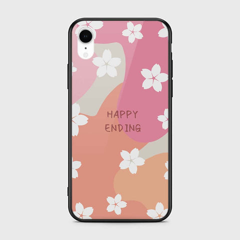 iPhone XR Cover - Happy Series - HQ Ultra Shine Premium Infinity Glass Soft Silicon Borders Case