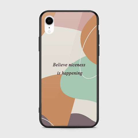 iPhone XR Cover - Happy Series - HQ Ultra Shine Premium Infinity Glass Soft Silicon Borders Case