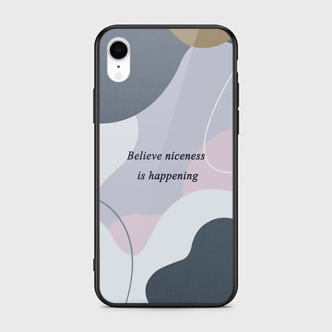 iPhone XR Cover - Happy Series - HQ Ultra Shine Premium Infinity Glass Soft Silicon Borders Case