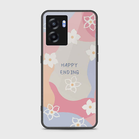 Oppo A56s Cover- Happy Series - HQ Ultra Shine Premium Infinity Glass Soft Silicon Borders Case