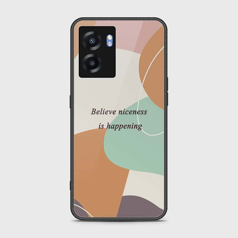 Oppo A77 5G Cover- Happy Series - HQ Ultra Shine Premium Infinity Glass Soft Silicon Borders Case