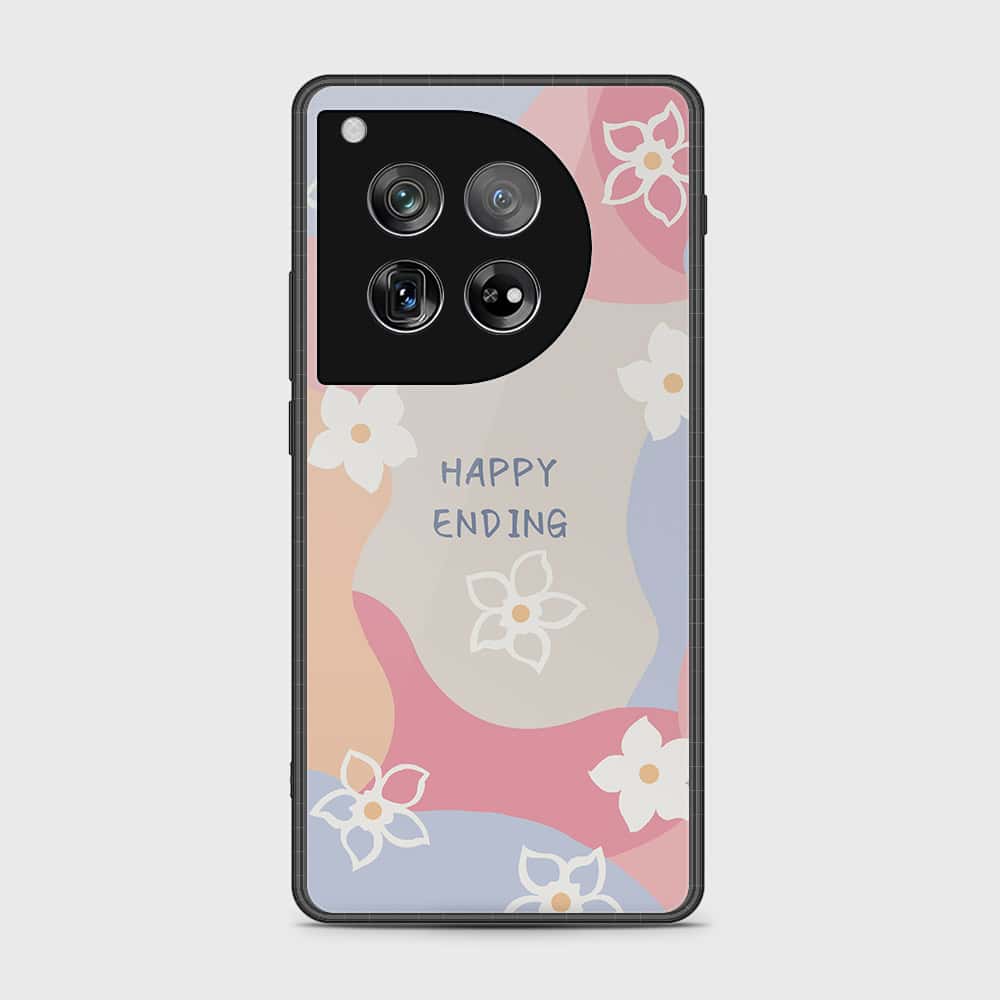 OnePlus 12 Cover- Happy Series - HQ Ultra Shine Premium Infinity Glass Soft Silicon Borders Case