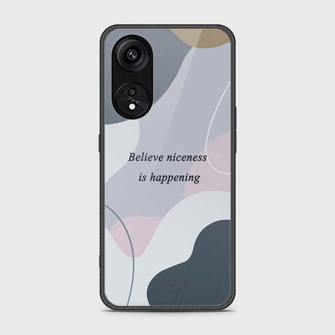 Oppo A1 Pro  Cover- Happy Series - HQ Ultra Shine Premium Infinity Glass Soft Silicon Borders Case