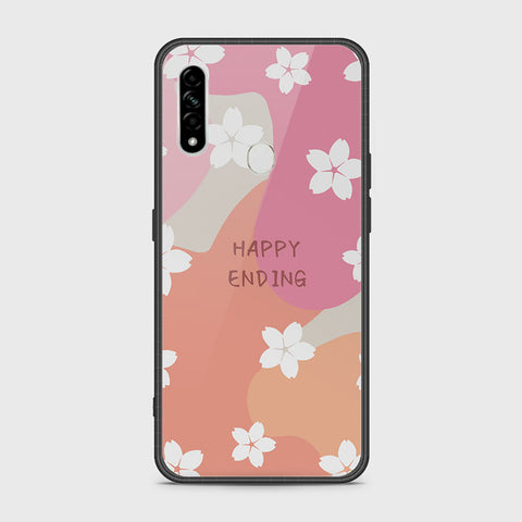 Oppo A8 Cover- Happy Series - HQ Ultra Shine Premium Infinity Glass Soft Silicon Borders Case