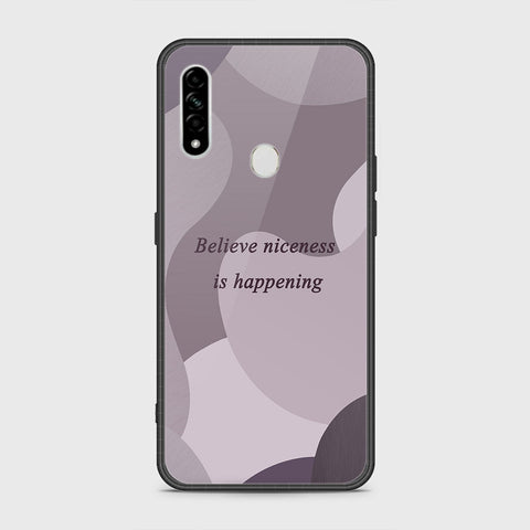 Oppo A8 Cover- Happy Series - HQ Ultra Shine Premium Infinity Glass Soft Silicon Borders Case