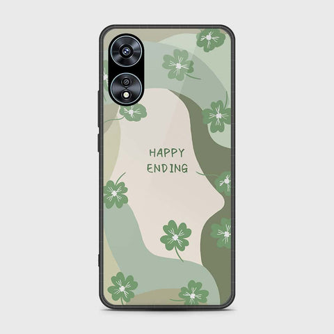 Oppo A58 4G Cover- Happy Series - HQ Ultra Shine Premium Infinity Glass Soft Silicon Borders Case