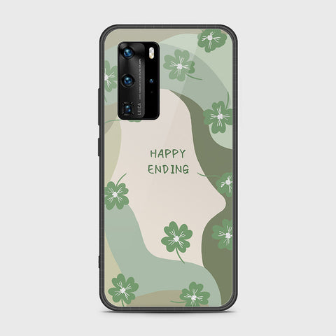 Huawei P40 Pro Cover- Happy Series - HQ Ultra Shine Premium Infinity Glass Soft Silicon Borders Case