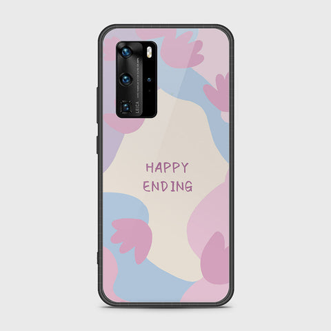 Huawei P40 Pro Cover- Happy Series - HQ Ultra Shine Premium Infinity Glass Soft Silicon Borders Case