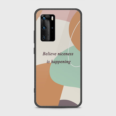 Huawei P40 Pro Cover- Happy Series - HQ Ultra Shine Premium Infinity Glass Soft Silicon Borders Case