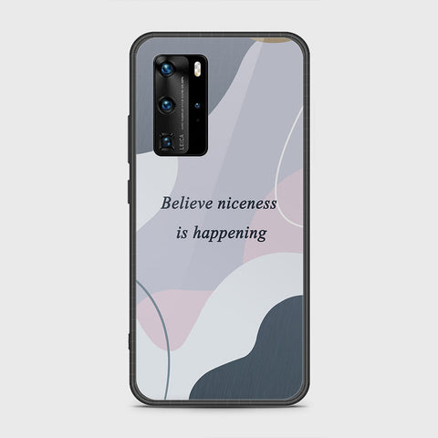 Huawei P40 Pro Cover- Happy Series - HQ Ultra Shine Premium Infinity Glass Soft Silicon Borders Case