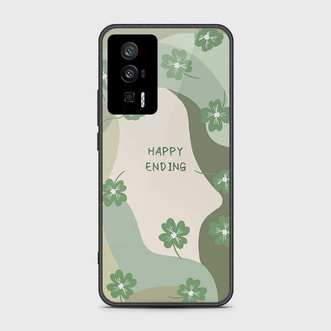 Xiaomi Poco F5 Pro Cover- Happy Series - HQ Ultra Shine Premium Infinity Glass Soft Silicon Borders Case